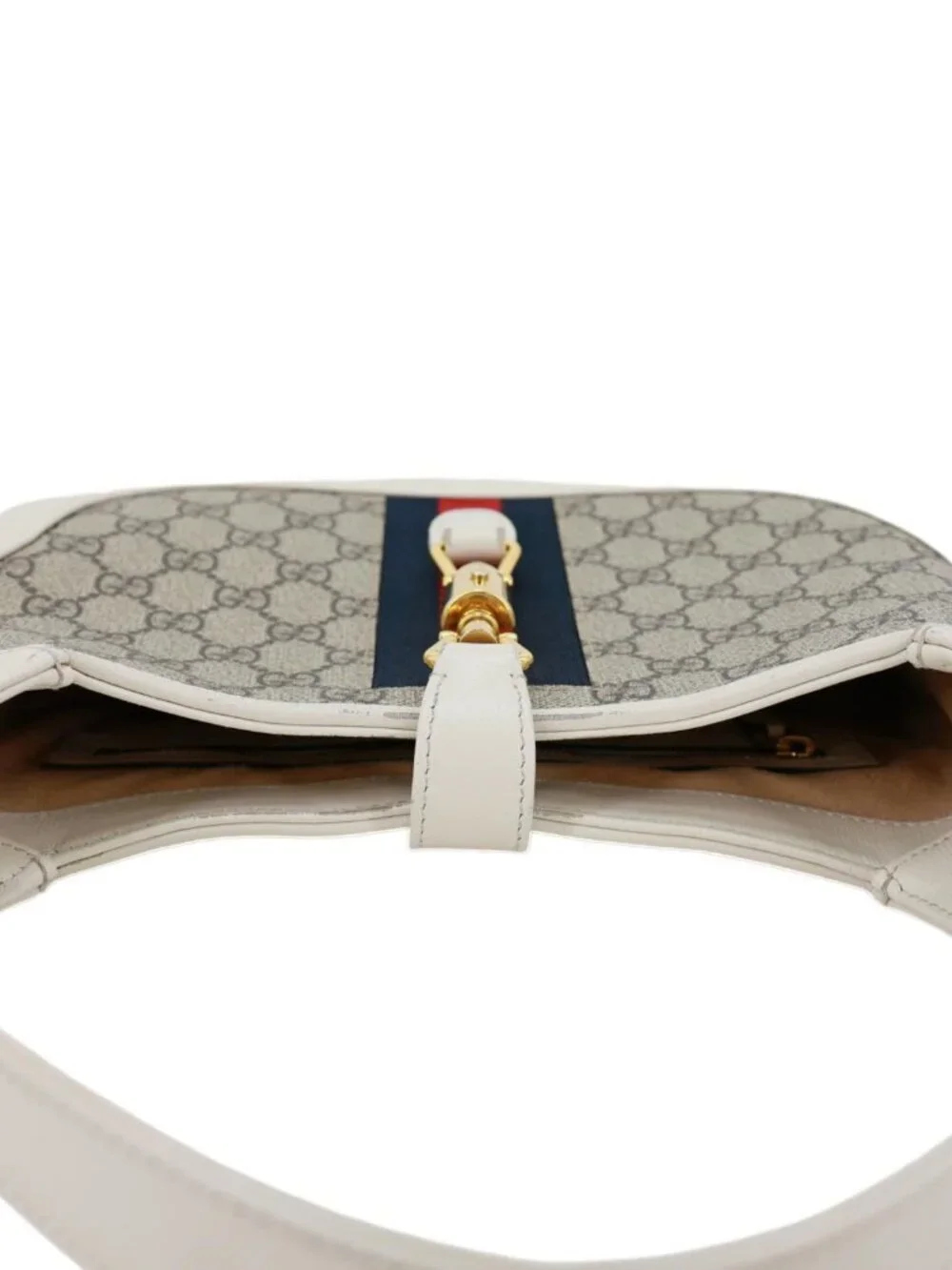 Gucci  Jackie 1961 Small GG Supreme Canvas Hobo Bag Beige 636706